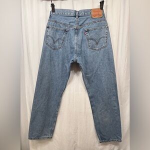 Levis 505 Regular Fit Jeans Mens Size 34x30 Red Tab Y2K Vintage Medium Wash